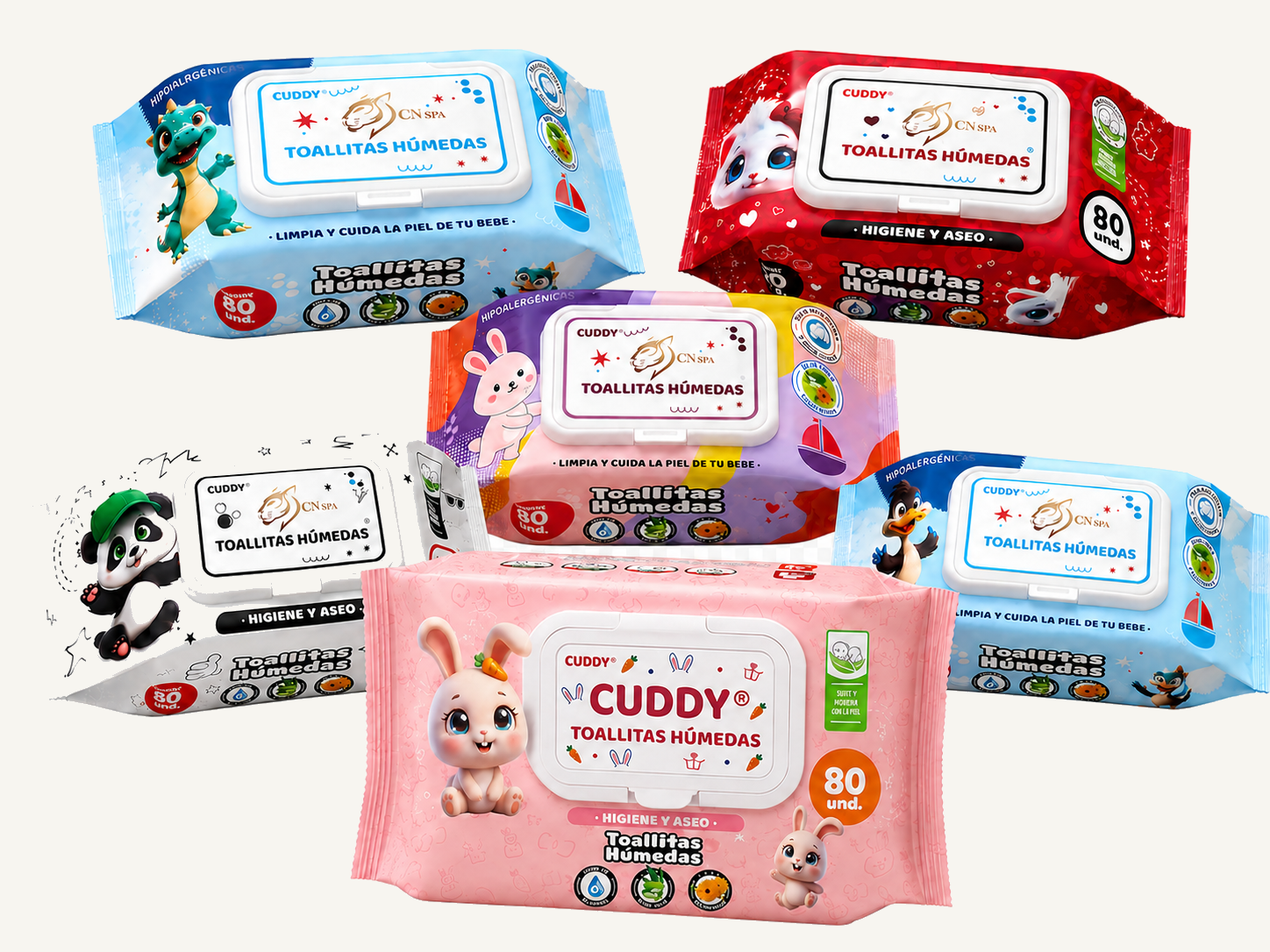CUDDY 80 count wet wipes collection